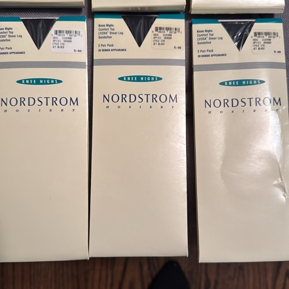 New with tags-9 packages 2 pairs each box of Nordstroms knee high hosiery - Picture 4 of 6